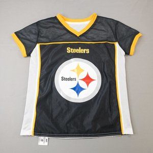 Steelers Jersey Kids Boys Reversible Pullover Black Yellow Size Medium ​  #2405